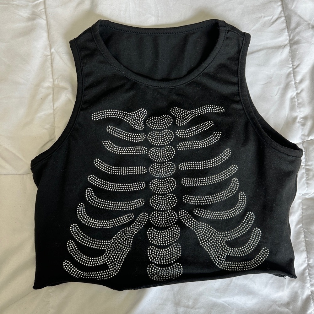 Skeleton crop top